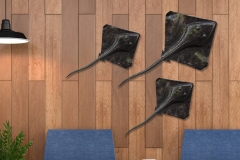Chase Allen's Handcrafted stingray coastal wall steel sculptures